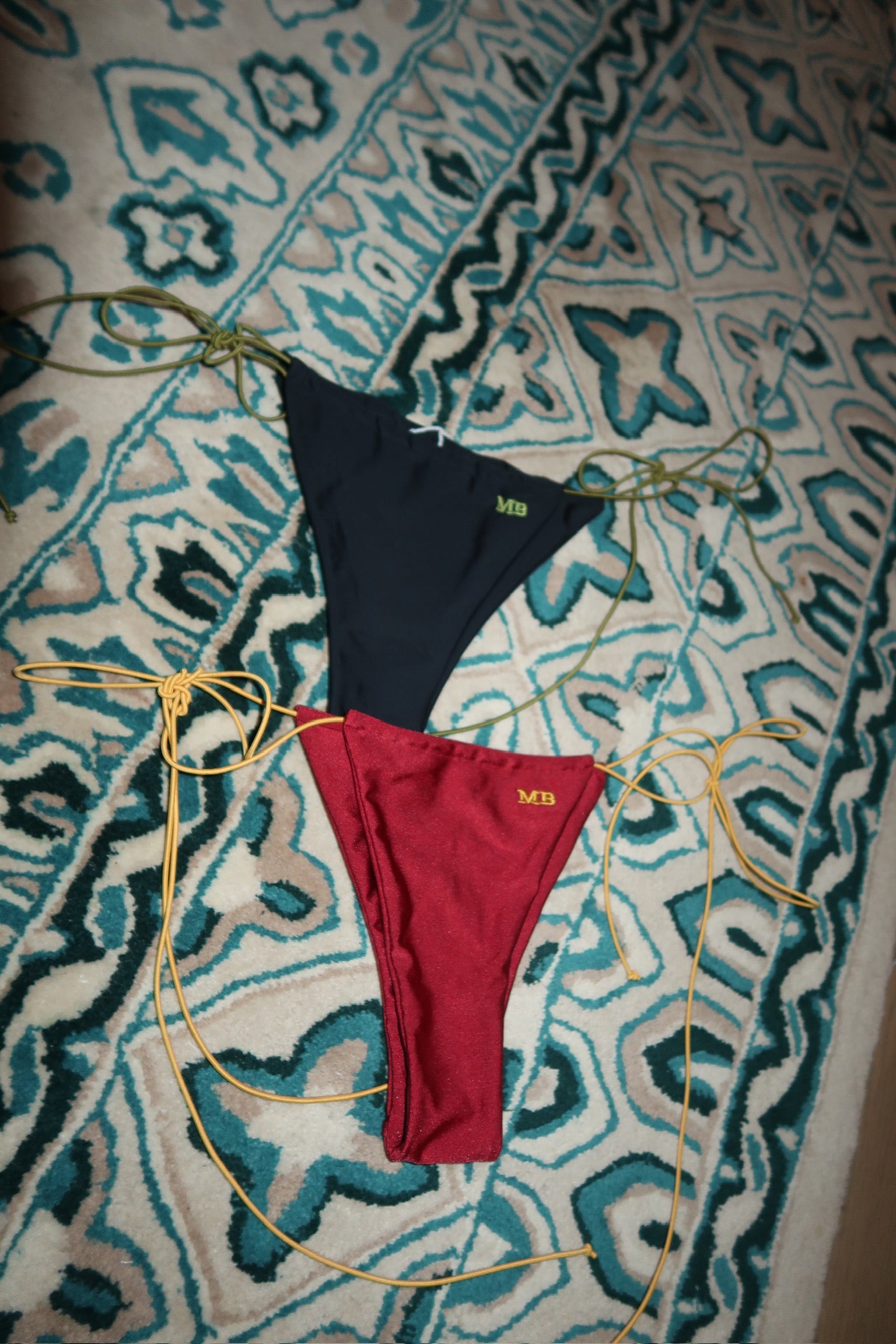 "Jazz Club" Shimmer Micro String Ruffled Bikini