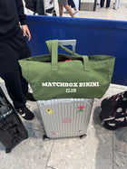 'Life's A Beach' Tote Bag Dark Green