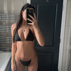 Dirty Martini Ruched Micro String Bikini