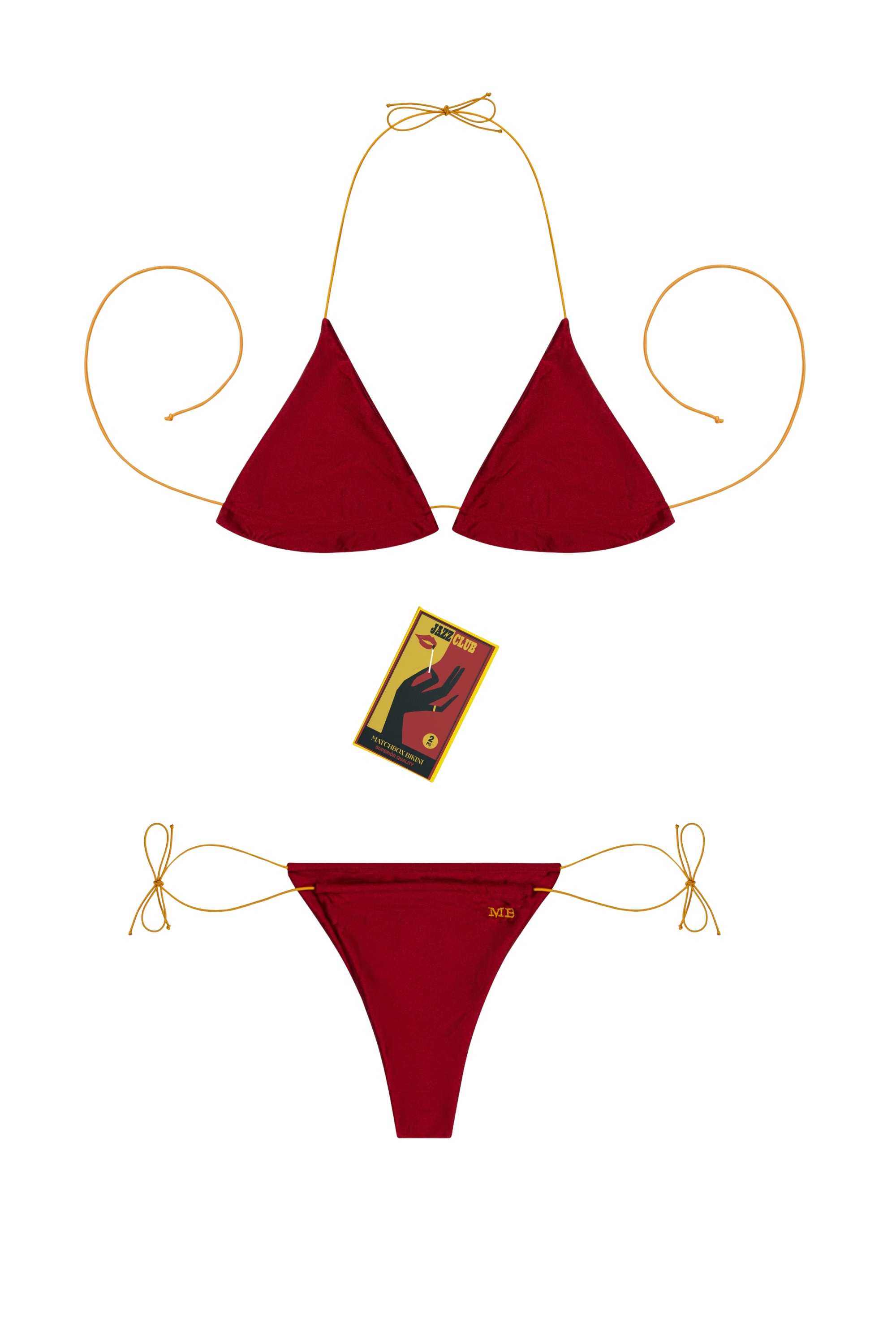 "Jazz Club" Shimmer Micro String Ruffled Bikini