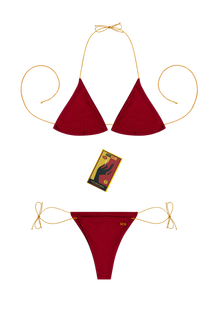 "Jazz Club" Shimmer Micro String Ruffled Bikini