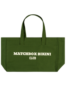 'Life's A Beach' Tote Bag Dark Green