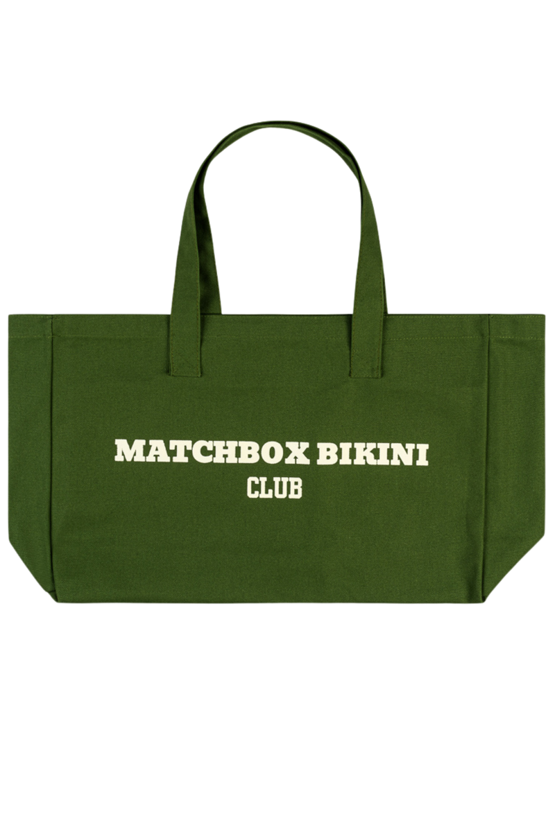 'Life's A Beach' Tote Bag Dark Green